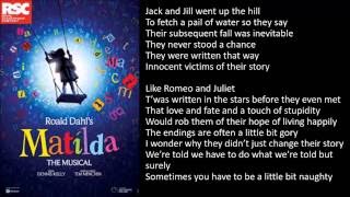 quotNaughtyquot Matilda the Musical  Karaoke with lyrics [upl. by Nived]