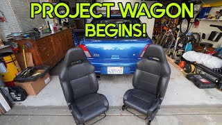 LIMITED WRX SEATS INSTALL IN MY WAGON WRX [upl. by Kerrison177]