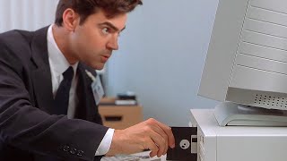 Planting the virus and checking the bank account balance – Office Space 1999 [upl. by Feinleib]