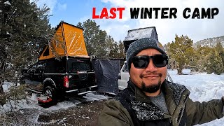 Camping in a SNOWSTORM near Las Vegas [upl. by Simaj]