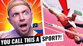 CANADIAN discovers SEPAK TAKRAW for the FIRST TIME Philippines Vs Malaysia [upl. by Kcirre237]