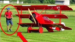 Giant XXL RC TRIPLANE  Giant Fokker Dr 1 HD [upl. by Nivlad]