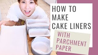 HOW TO MAKE CAKE LINERS with PARCHMENT PAPER  BAKING TIPS [upl. by Dawaj]