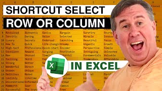 Excel Selection Mastery Select Whole ColumnRow  Episode 2128 [upl. by Onitnas]