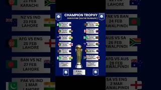 Champion trophy 19 🏆 2025schedule a chuka haicricket cricket viral video [upl. by Akeenahs992]