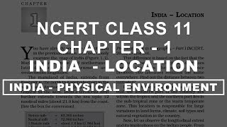 India  Location  Chapter 1 Geography NCERT class 11 [upl. by Clerissa]