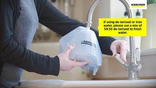 Karcher SC4 Steam Cleaner  How To Fill The Water Tank [upl. by Deryl934]