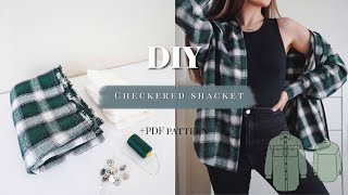 How to sew a shacket  Amy overshirt sewing tutorial  PDF pattern [upl. by Wilkens]