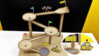 How to Make Marble Run Machine from Cardboard [upl. by Hanej108]