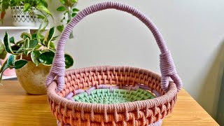 Adding a Handle to a Coiled Basket [upl. by Anyg]