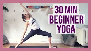 30 min Beginner Yoga  Full Body Yoga for Strength and Flexibility [upl. by Yesdnil]