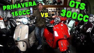 Robot’s Comparison of Vespa GTS 300 vs Vespa 150cc Primavera [upl. by Emelen]