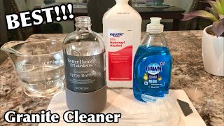 HOW TO CLEAN GRANITE COUNTERTOPS  EASY DIY GRANITE CLEANER [upl. by Flodnar]