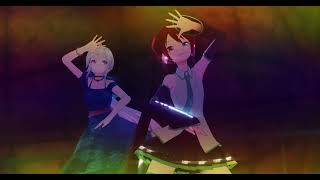 【MMD】『唱』w 弱音ハク＆プロセカ風初音ミクVS [upl. by Lirbaj462]