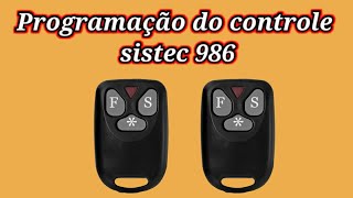 Programação do controle Sistec 986 [upl. by Ripp]