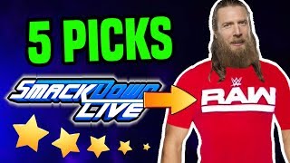 5 SMACKDOWN SUPERSTARS WE COULD SEE ON RAW [upl. by Odel489]