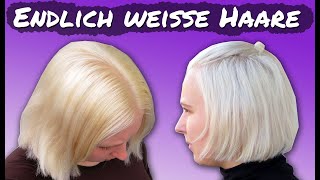 Weiße Haare selber färben mit Goldwell Colorance 10V  10P  CLEAR Abmattierung  Ein Neuer Versuch [upl. by Eelra]