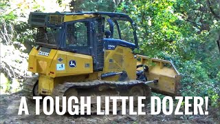 2 new John Deere 650k bulldozers building a logging road [upl. by Stoops]