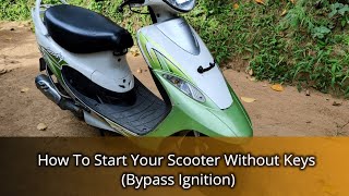 How To Start Your Scooter Without Keys  Bypass Ignition Line [upl. by Eemiaj]