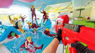 Nerf War  Water Park amp SPA Battle 26 Nerf First Person Shooter [upl. by Remot181]