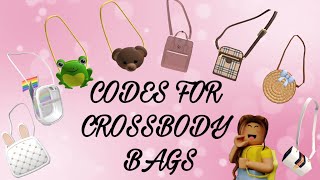 CODES FOR CROSSBODY BAGS ROBLOX [upl. by Adiel]