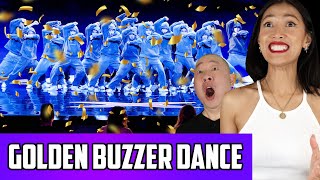 Golden Buzzer Chibi Unity  AGT Audition Reaction  Japanese Dance  Rock Sensation [upl. by Rabin]