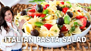 EASY 6INGREDIENT Bowtie Pasta Salad  SO Delicious [upl. by Ravi]