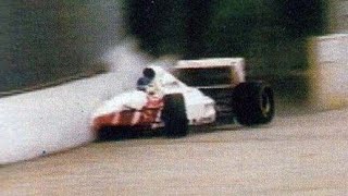 Michele Alboreto Imola Crash VERY RARE Imola 1991 Tamburello [upl. by Viridis722]