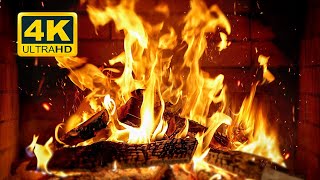 🔥 FIREPLACE Ultra HD 4K Fireplace with Crackling Fire Sounds Fireplace Burning Fire Background [upl. by Alaric]