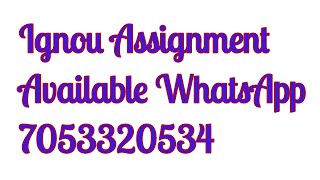 Ignou Solved Assignment MEG 12 [upl. by Ronoel]