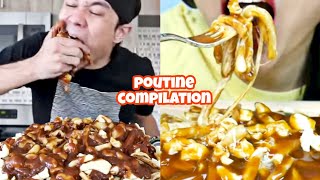 02 Request ASMR Poutine Mukbang Compilation  Canadian food 😍 [upl. by Ojillek764]