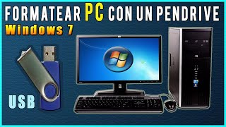 Aprende a Formatear una PC e Instalar Windows 7 con un Pendrive [upl. by Ardnuhsal]