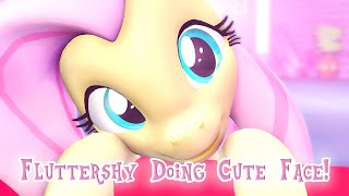 Fluttershy Doing Cute Face MLP SFM [upl. by Edahs]