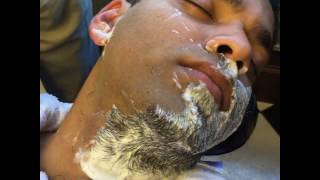 Barber Shop Shave  Coarse Beard [upl. by Rooke831]