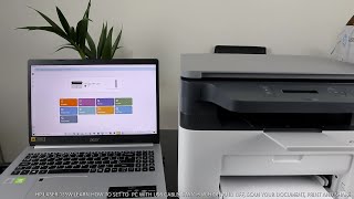 How to Set up HP Laserjet 135W To PC With USB Cable Scan Your Document Print and Share To Email [upl. by Ahsikam323]