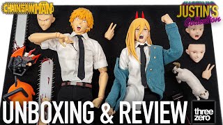 Chainsaw Man Denji amp Power Threezero 16 Scale Figures Unboxing amp Review [upl. by Eugatnom]