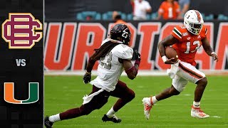 Bethune Cookman vs Miami Football Highlights 2019 [upl. by Ornas]