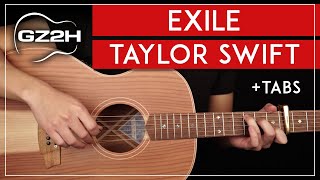 Exile Guitar Tutorial Taylor Swift Bon Iver Guitar Lesson Easy Chords  TABs [upl. by Dysart207]