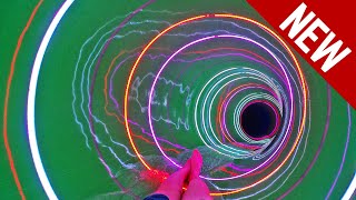 Colorful LED Water Slide at Spreewelten Lübbenau NEW 2019 [upl. by Nahtan]