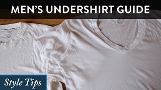 Mens Undershirts Guide  How To Wear Should It Show VNeck vs Crew amp More [upl. by Eedya]