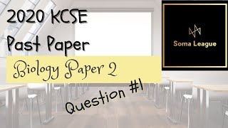 2020 KCSE BIOLOGY PAPER 2 QUESTION 1 [upl. by Dorion]