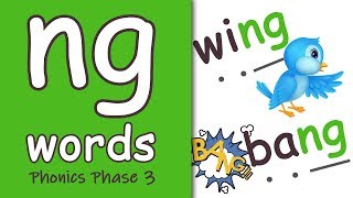 ng Words  Blending Phonics Phase 3 [upl. by Eiram]