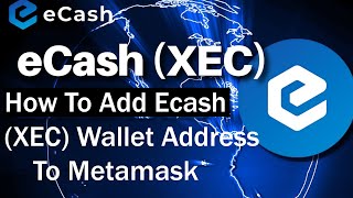 How To Add Ecash XEC Wallet Address To Metamask  Ecash XEC [upl. by Janos786]