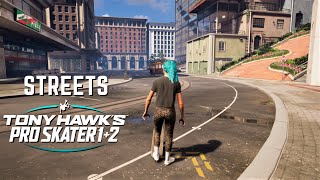 TONY HAWKS PRO SKATER 1  2 Streets  All Goals and Collectibles [upl. by Aekal]