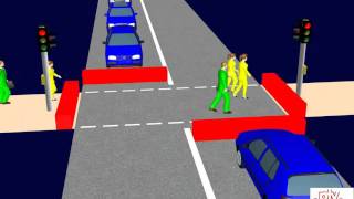 PTV Vissim amp Viswalk Simulation of a Signalised Pedestrian Crossing [upl. by Ainedrag]