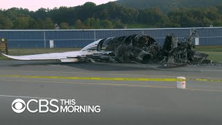 Dale Earnhardt Jr and family survive fiery plane crash [upl. by Araz874]