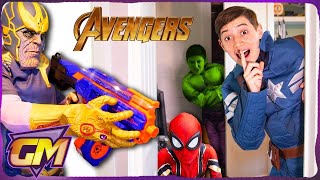 Avengers Kids Hide and Seek Nerf [upl. by Enelhtak]