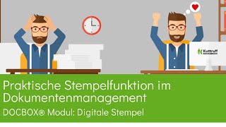 Dokumente amp Rechnungen digital stempeln mit der DOCBOX® Archivierungssoftware für Unternehmen [upl. by Jenda580]