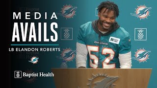 Elandon Roberts meets with the media  September 8  Miami Dolphins [upl. by Desireah]