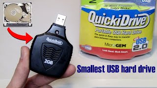 The smallest USB hard drive ever made  MicroGem QuickiDrive [upl. by Oidivo277]